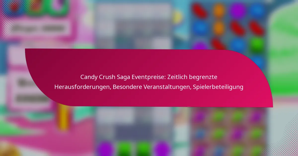 Candy Crush Saga Eventpreise: Zeitlich begrenzte Herausforderungen, Besondere Veranstaltungen, Spielerbeteiligung