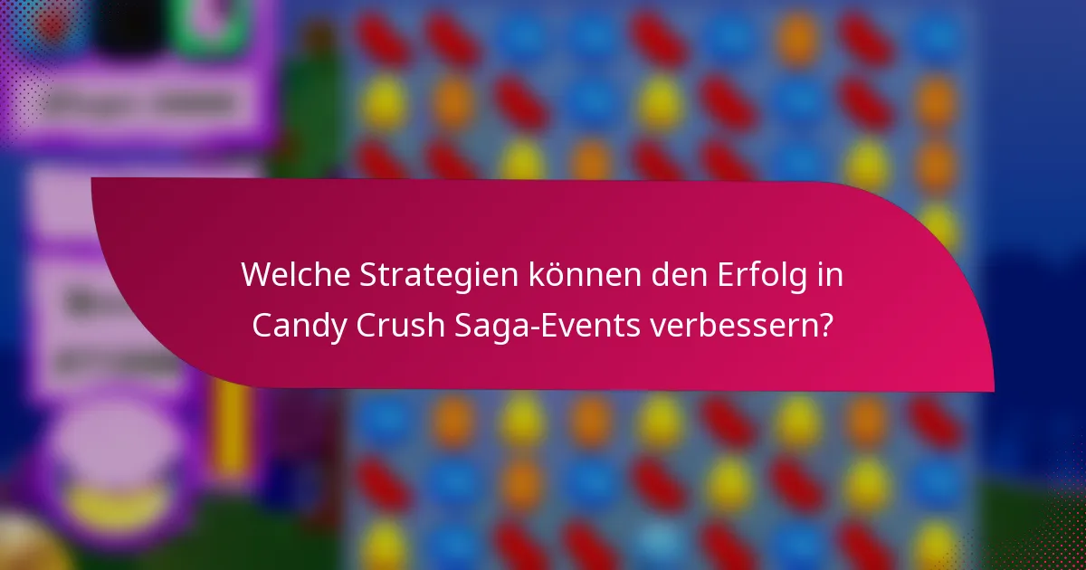 Welche Strategien können den Erfolg in Candy Crush Saga-Events verbessern?